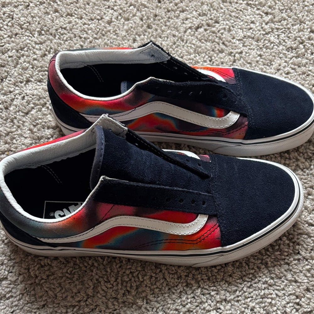 Vans  Old Skool Sneakers in Blue with Rainbow Accent
